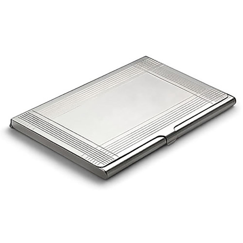 Silver Plated 'Deco' Business Card Cases