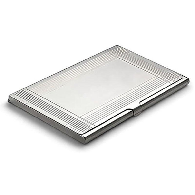 Silver Plated 'Deco' Business Card Cases Business Gifts Supplier