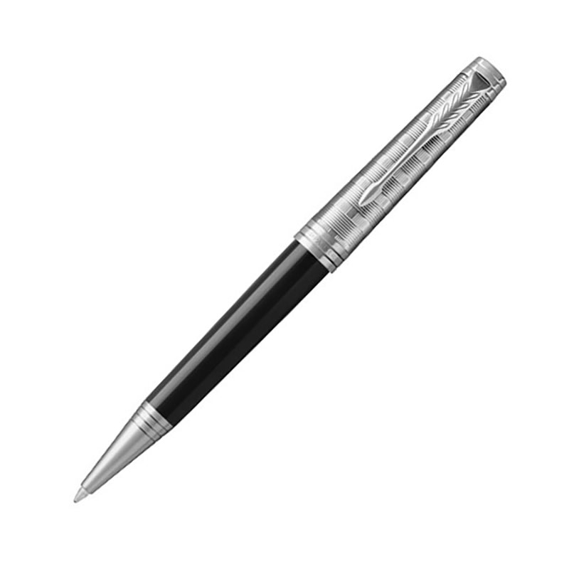 Parker Premier Tartan Black & Silver Ballpoint Pen