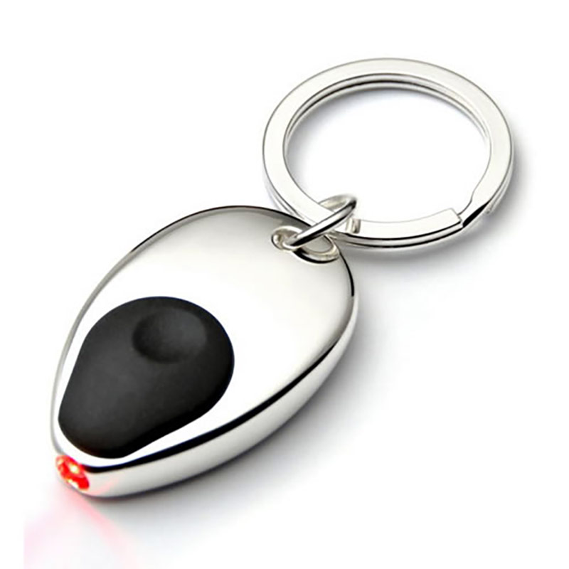 Silver Plated Keyring with Torch
