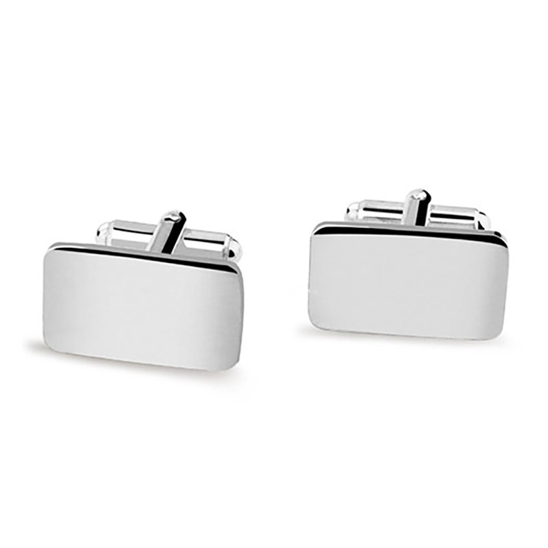 Personalised Silver Plated 'Square' Cufflinks