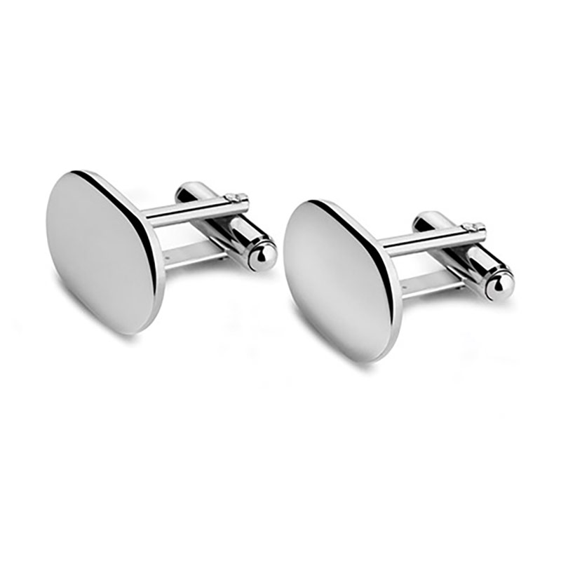 Personalised Silver Plated 'Oval' Cufflinks