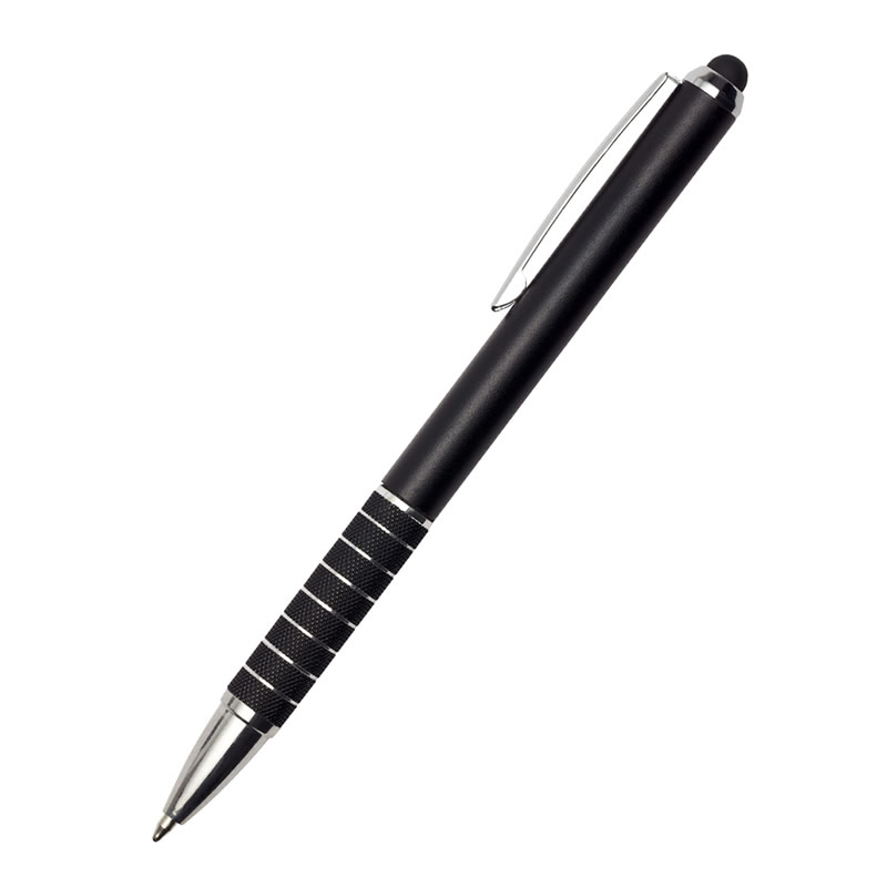 Promotional Black & Silver Ballpen with Stylus