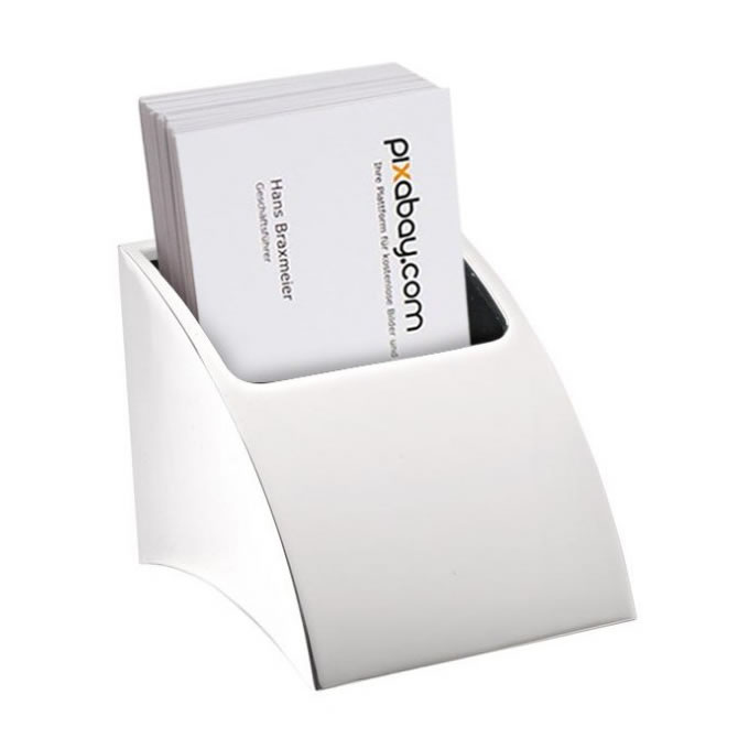 Silver Plated Desktop Business Card Holder Business Gifts Supplier