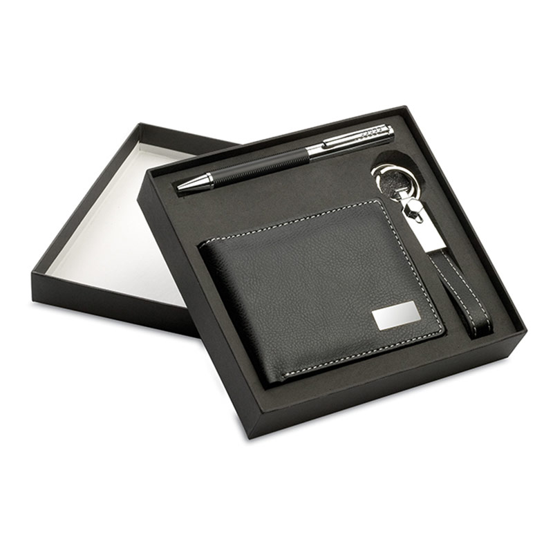 Metal & Leather Business Gifts Set