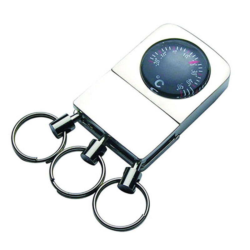 Silver Plated Thermometer Keyrings