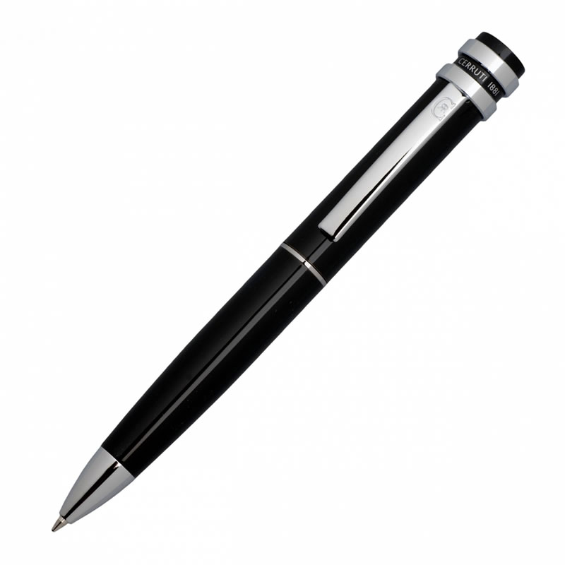 Cerruti Black and Silver Ballpoint Pen