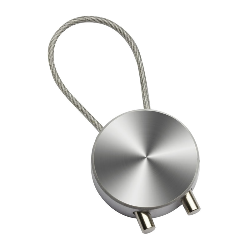 Promotional Metal Keyring - Circular with Cable Loop