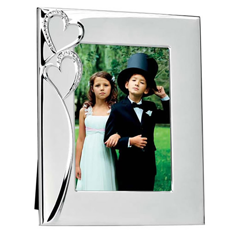 Two Heart Silver Photo Frame