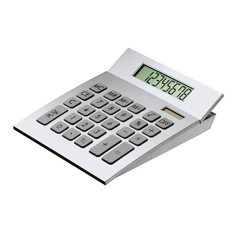 Aluminum Desktop Calculator with Hinged Display