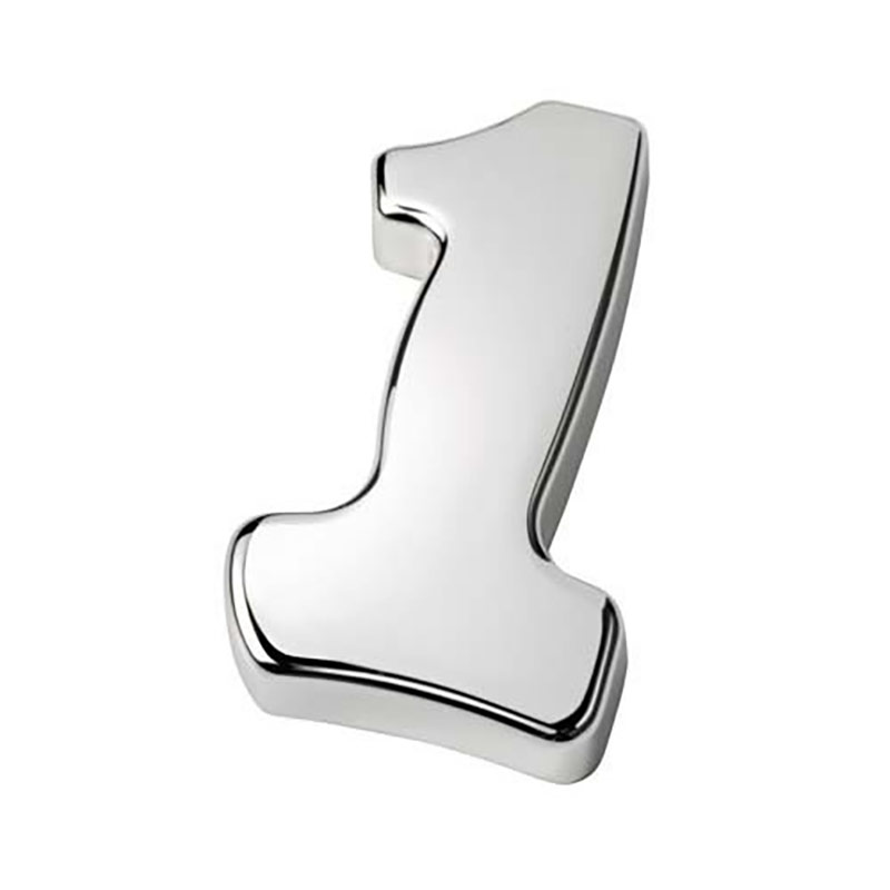 silver number one paperweight